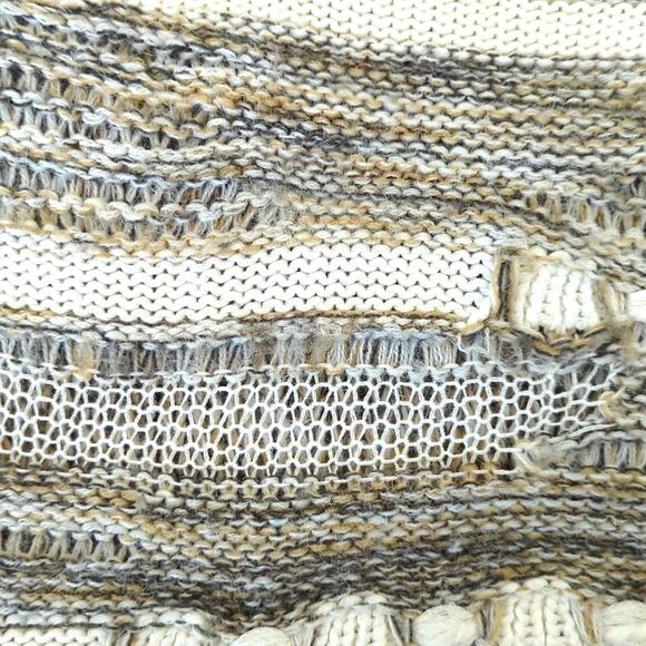 UNIQLO Mixed Texture Gray Chunky Knit Comfy Winter Boho Sweater - Picture 4 of 4